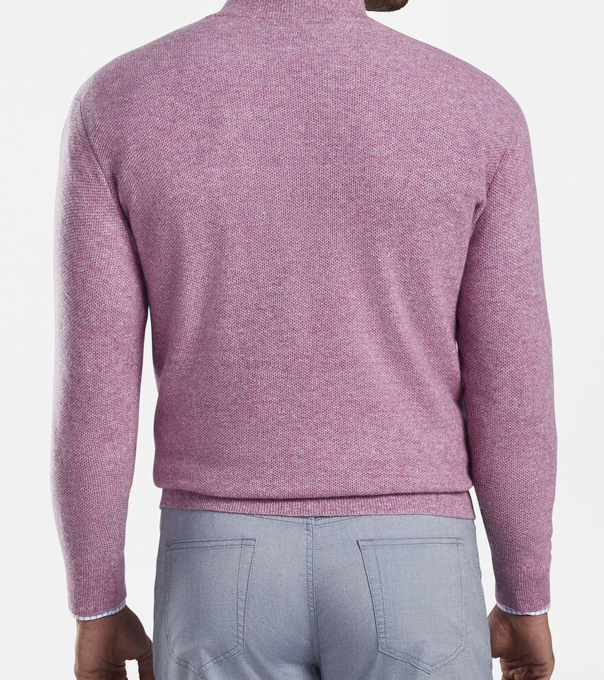 Cashmere-Linen Quarter-Zip Sweater - Alternate Image 2