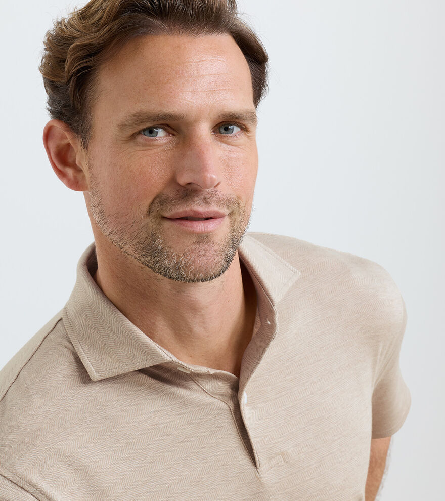 Excursionist Flex Herringbone Knit Polo image number 4