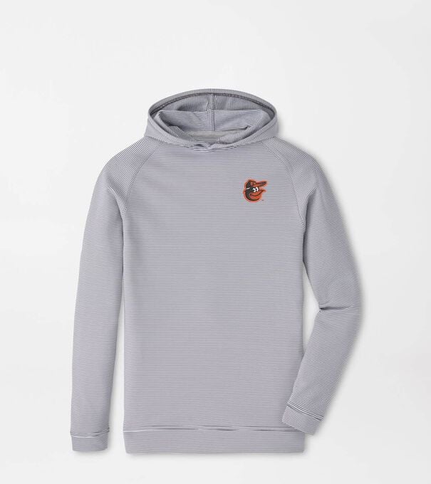 Baltimore Orioles Pine Youth Sugar Stripe Performance Hoodie
