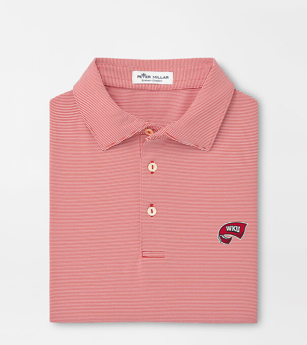 Western Kentucky Jubilee Stripe Stretch Jersey Polo