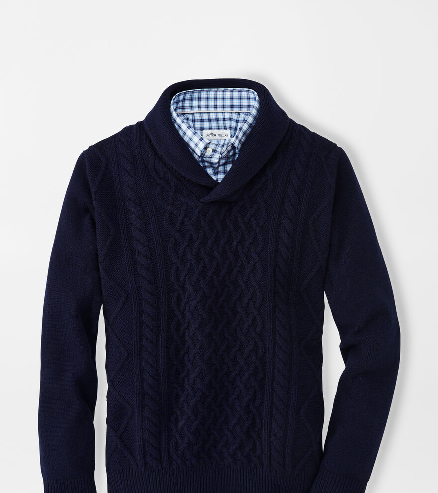 Cable Shawl Sweater image number 1