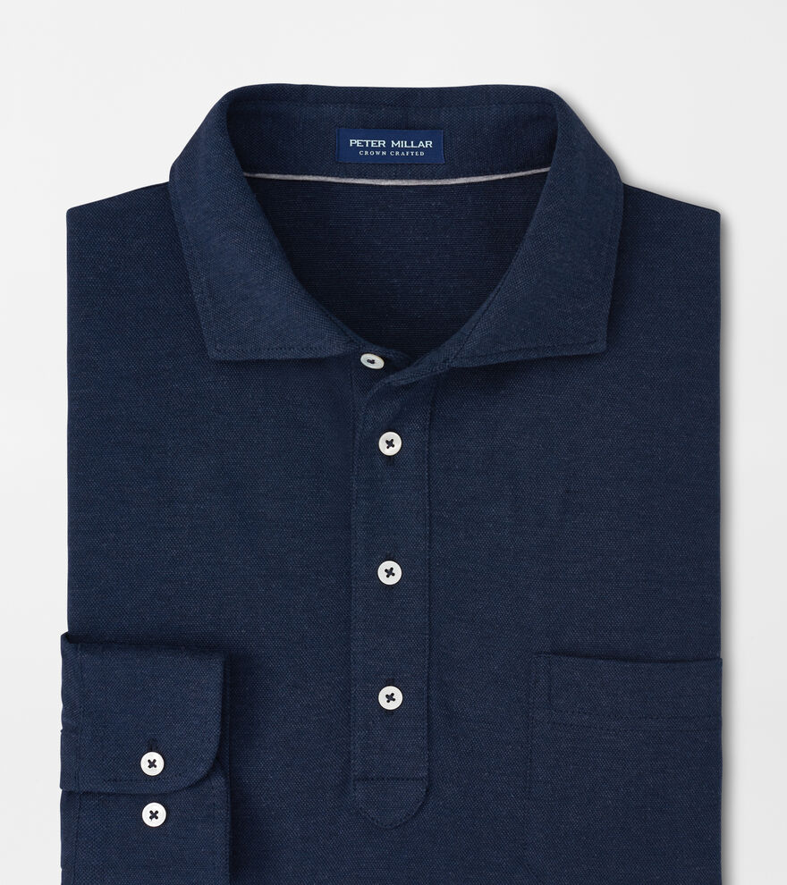 Amble Long-Sleeve Cotton Cashmere Polo image number 1