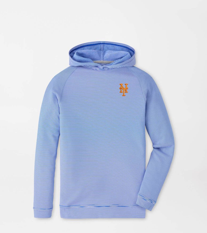 New York Mets Pine Youth Sugar Stripe Performance Hoodie