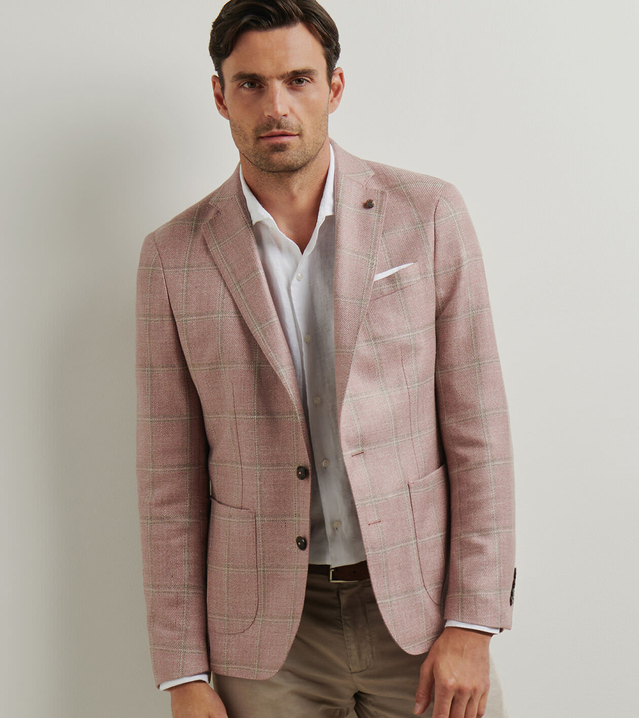 ANDRESD peaked lapel jacket ベージュ M Shop Cream White, Peak Lapel, Patterned Jacquard Jacket