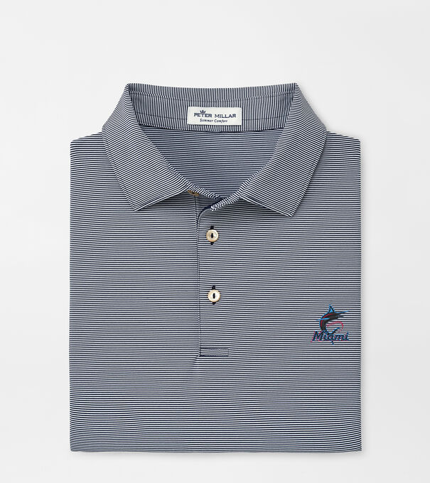 Miami Marlins Jubilee Stripe Performance Polo