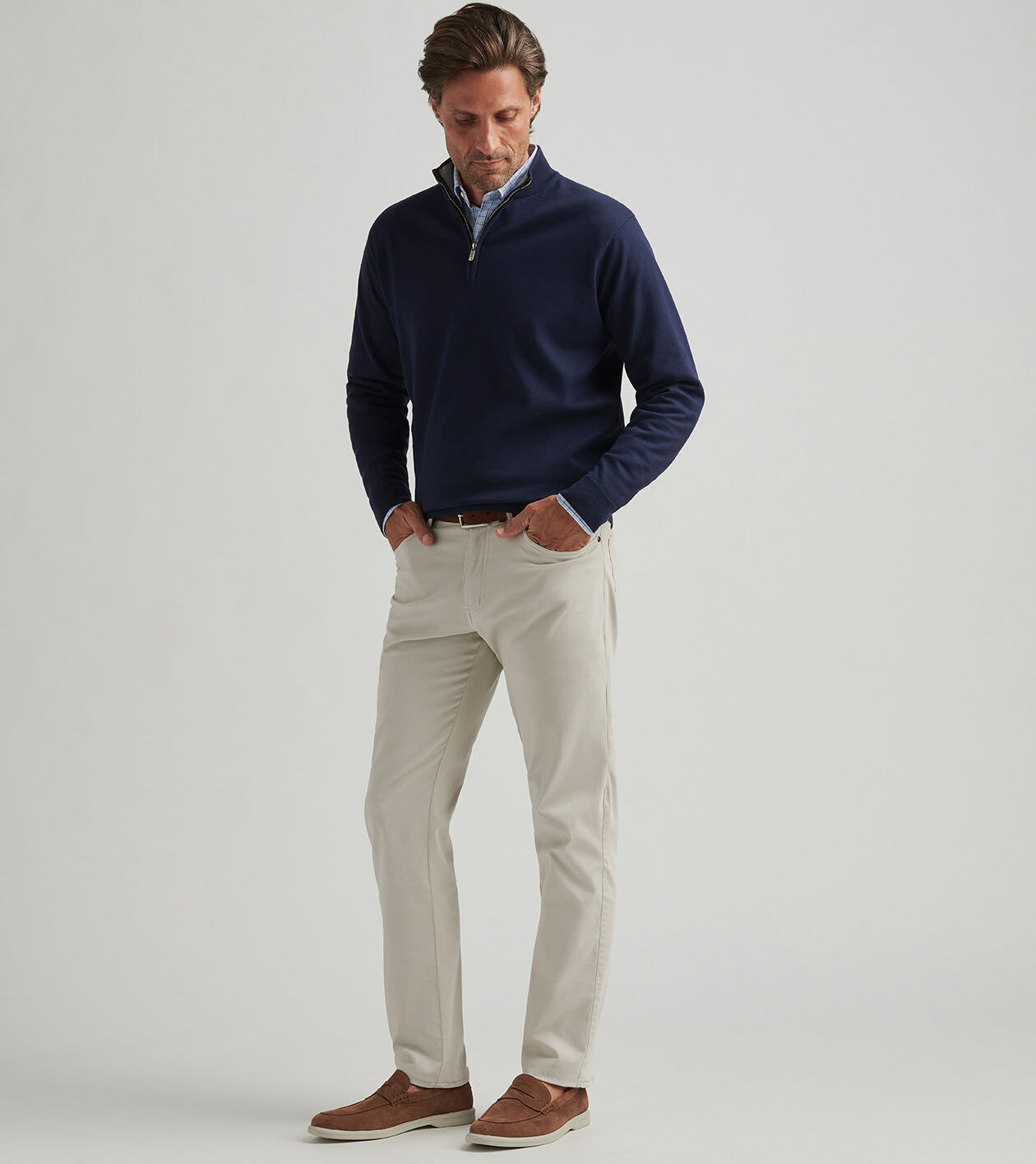 Coolspun Cotton Quarter-Zip Sweater | Men's Sweaters | Peter