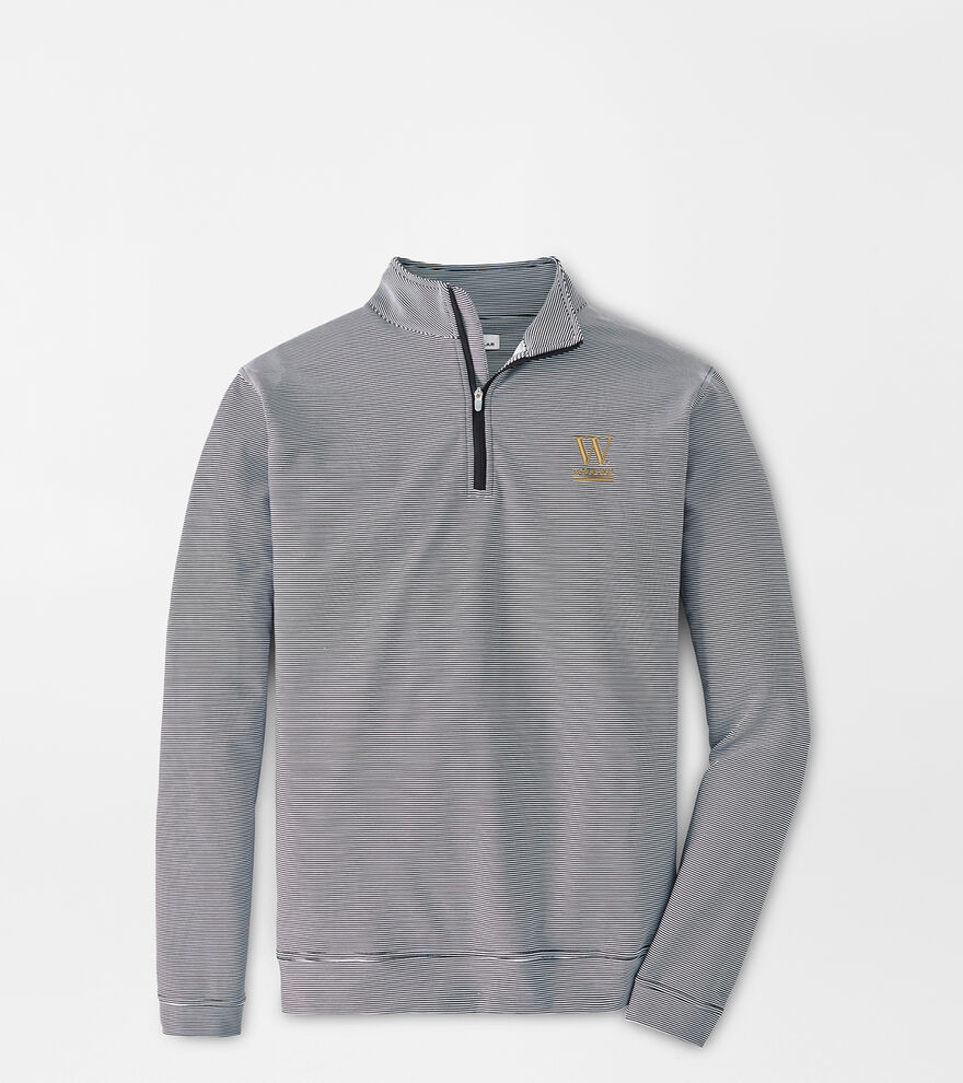 Wofford W Perth Sugar Stripe Performance Quarter-Zip image number 1