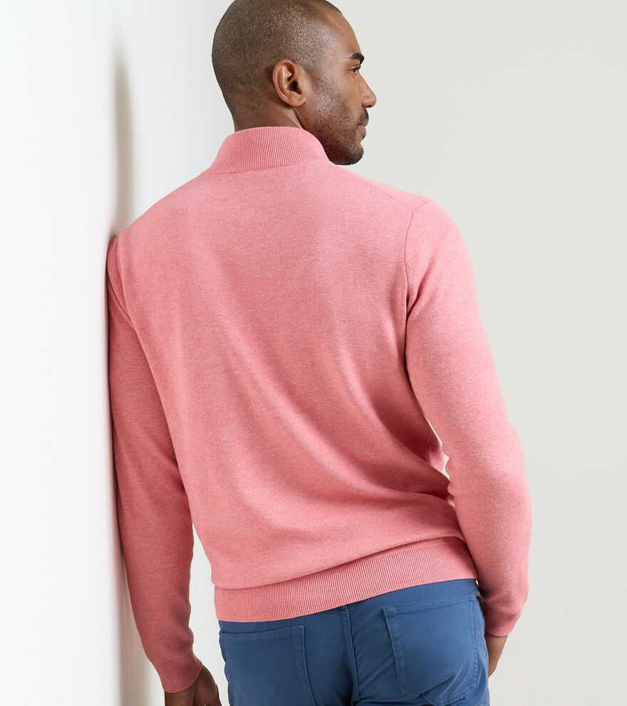 Coolspun Lite Cotton Quarter-Zip Sweater image number 3