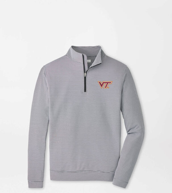 Virginia Tech Perth Sugar Stripe Performance Quarter-Zip