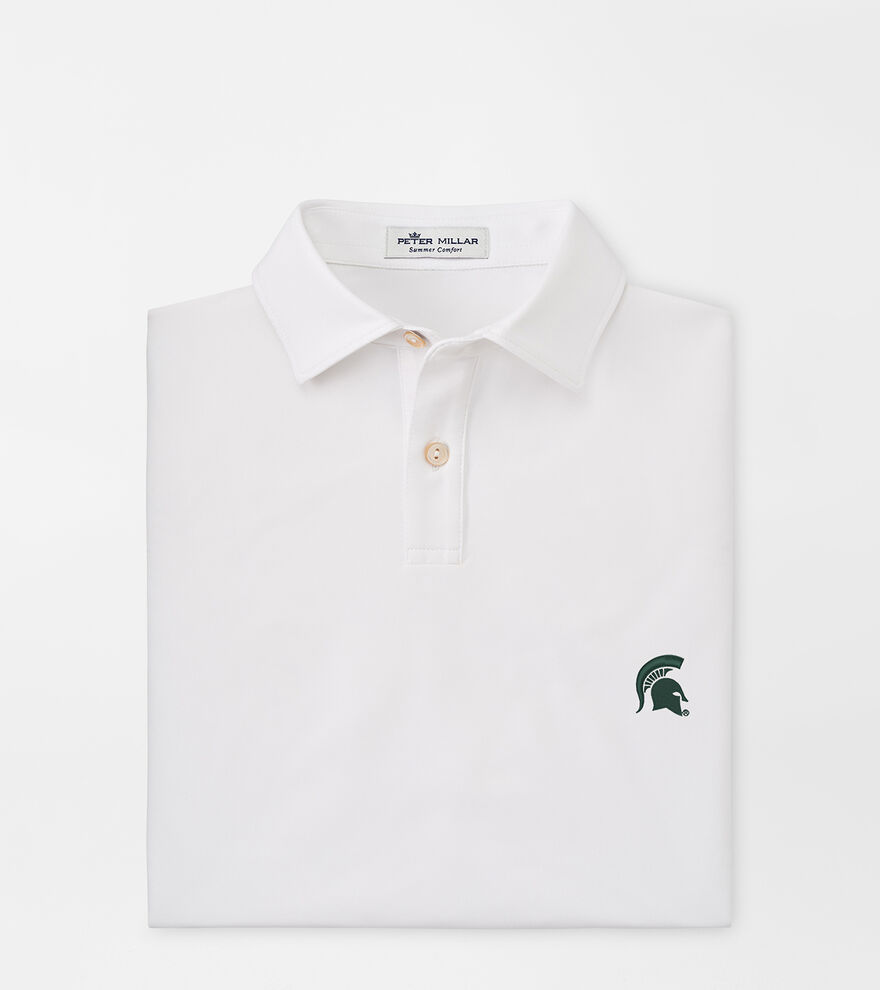 Michigan State Spartan Youth Solid Performance Jersey Polo image number 1