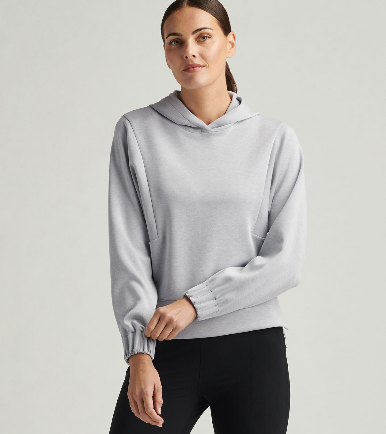 パーカー・フーディ LMC BLUR SERIF HOODIE light heather gray 0LM45SHD103LHG Flora Knit Mélange Hoodie | Women's Tops | Peter Millar