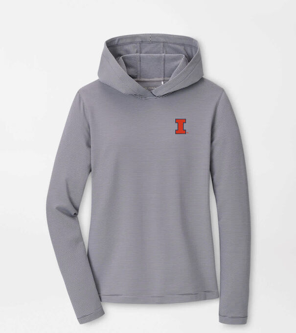 Illinois Women's Pine Sugar Stripe Performance Hoodie
