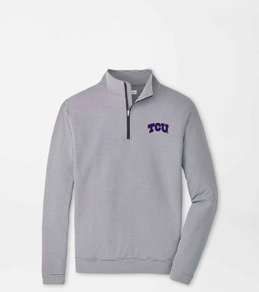 TCU Perth Sugar Stripe Performance Quarter-Zip image number 1