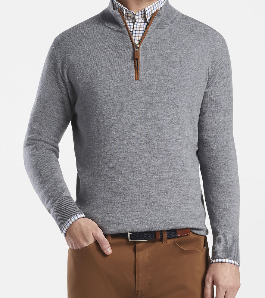 Crown Soft Suede Trim Quarter-Zip - Alternate Image 1