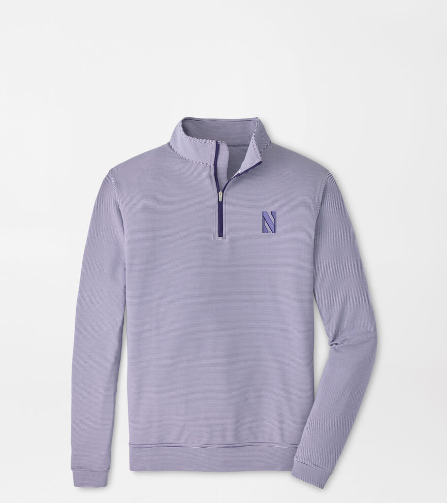 Northwestern Perth Sugar Stripe Performance Quarter-Zip image number 1