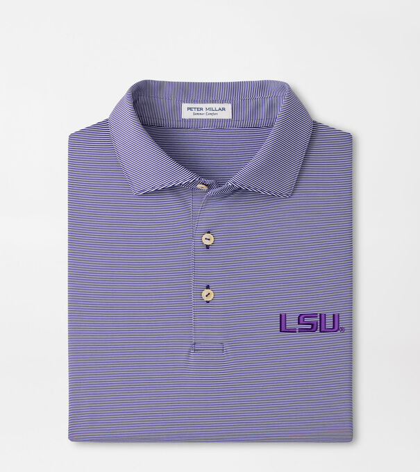 LSU Jubilee Stripe Performance Polo
