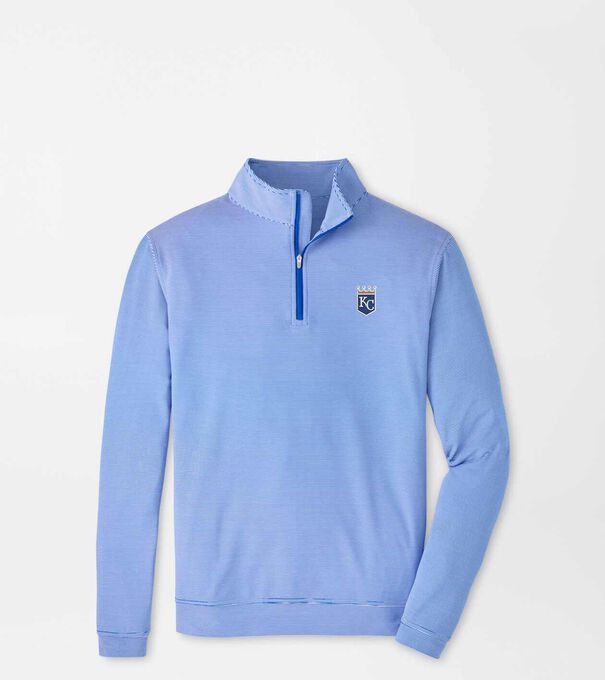 Cooperstown Kansas City Royals Perth Sugar Stripe Performance Quarter-Zip