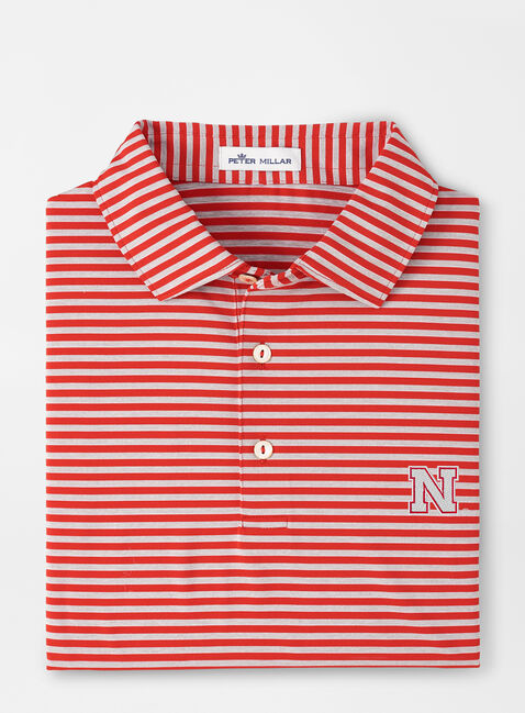 Nebraska Mills Stripe Performance Polo Peter Millar