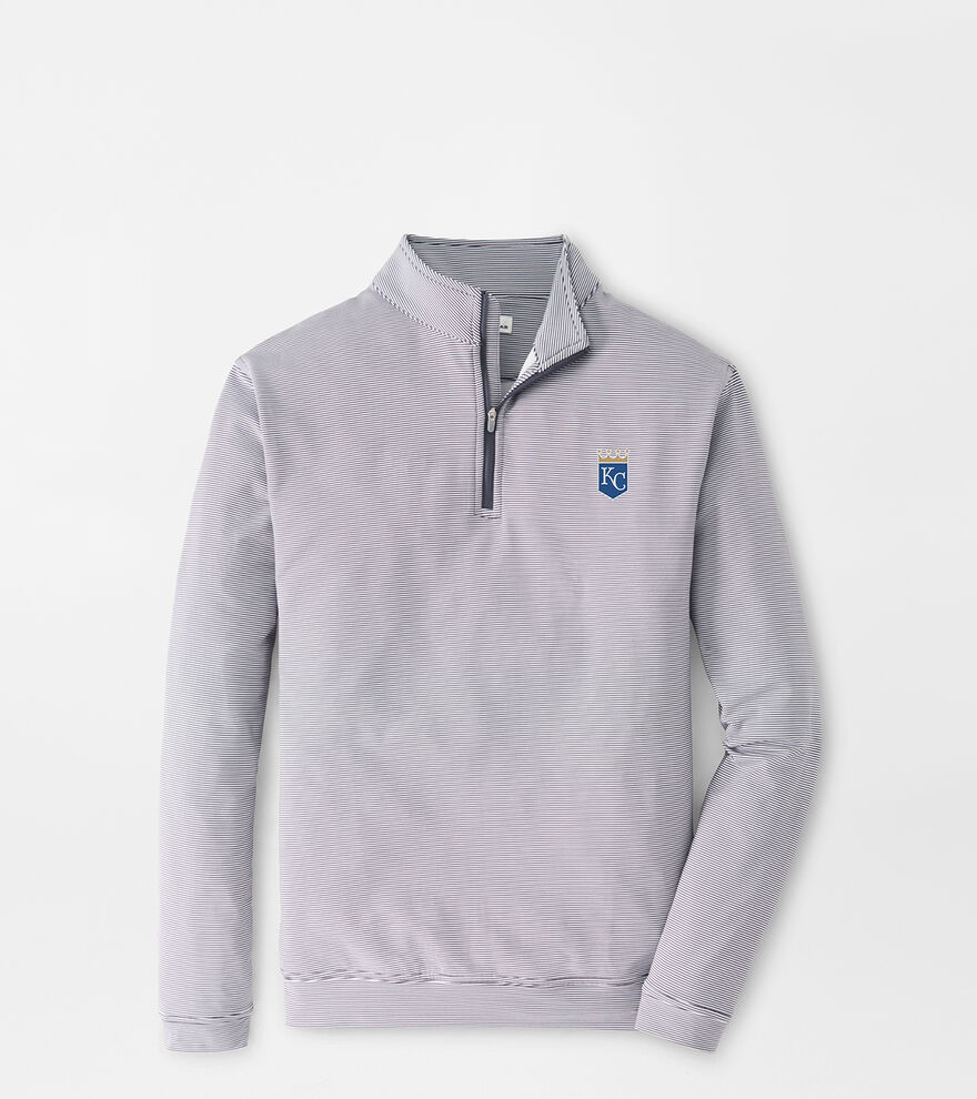 Kansas City Royals Perth Sugar Stripe Performance Quarter-Zip image number 1