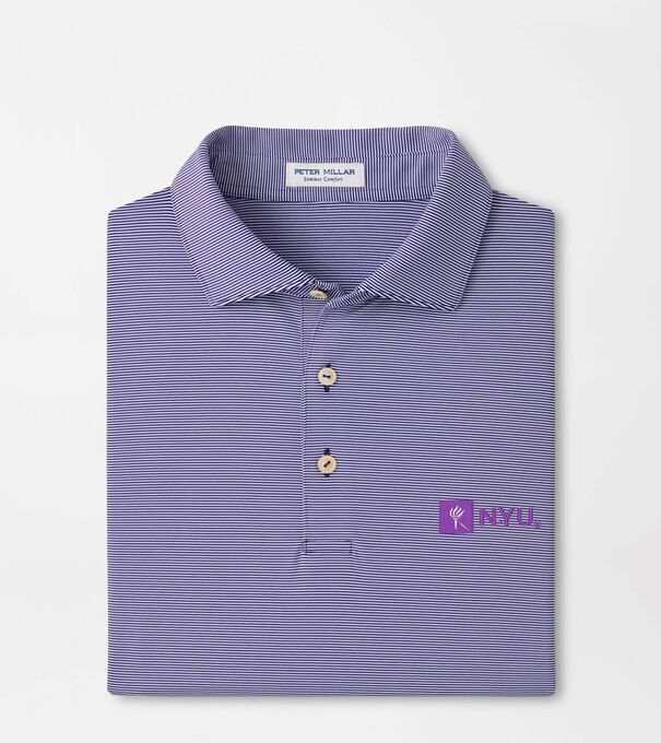 New York University Jubilee Stripe Performance Polo