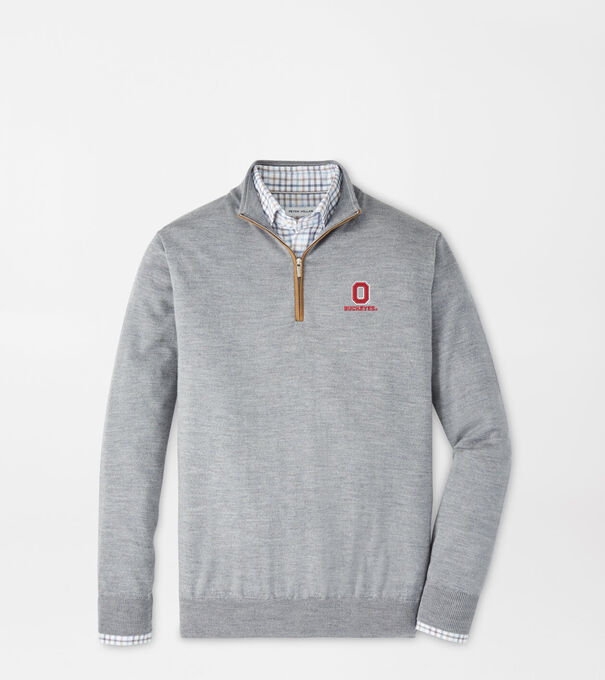 The Ohio State University Vault Autumn Crest Suede Trim Quarter-Zip