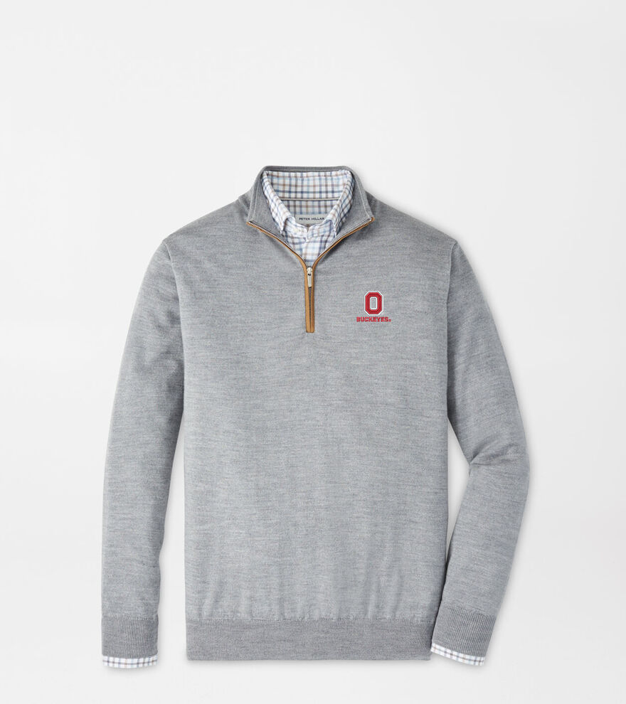 The Ohio State University Vault Autumn Crest Suede Trim Quarter-Zip image number 1