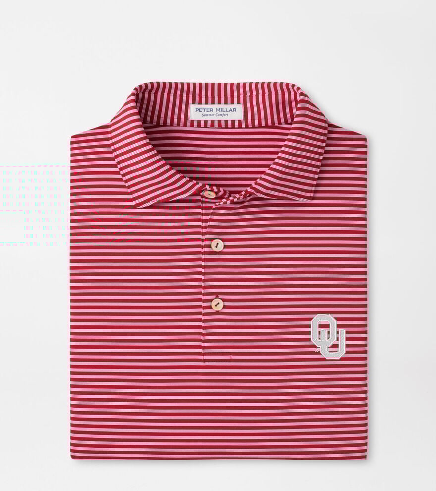 Oklahoma Tiebreaker Performance Jersey Stripe Polo