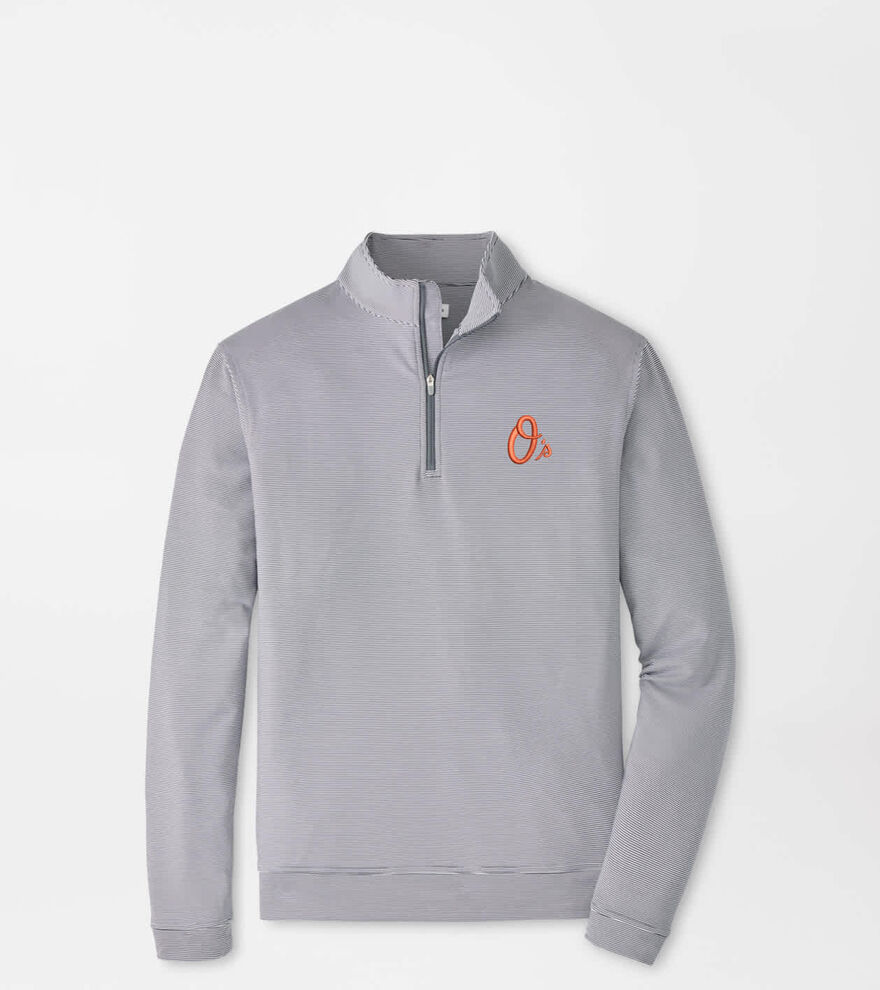 Cooperstown Baltimore Orioles Perth Sugar Stripe Performance Quarter-Zip