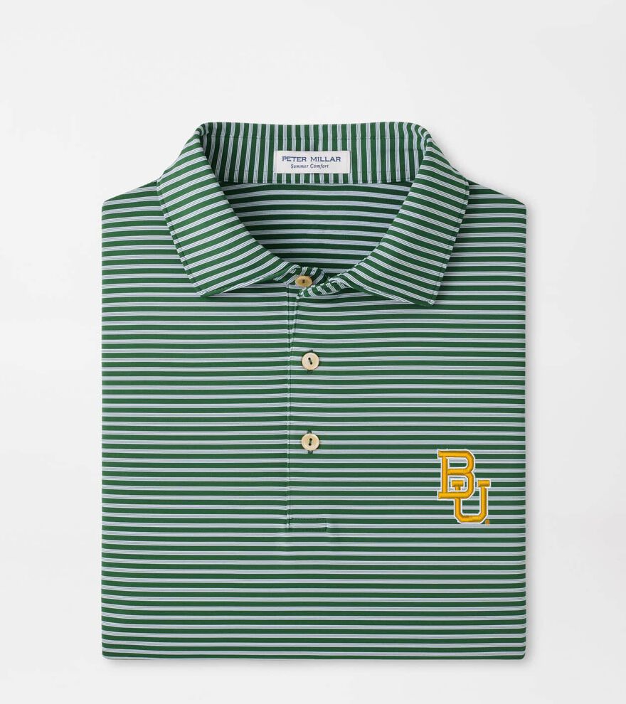 Baylor Tiebreaker Performance Jersey Stripe Polo