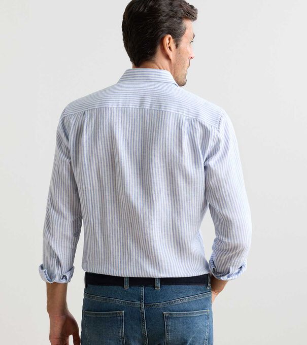 Astino Lino Stripe Sport Shirt - Alternate Image 1
