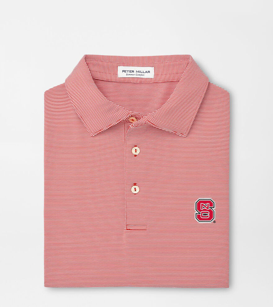 NC State Jubilee Stripe Performance Polo image number 1