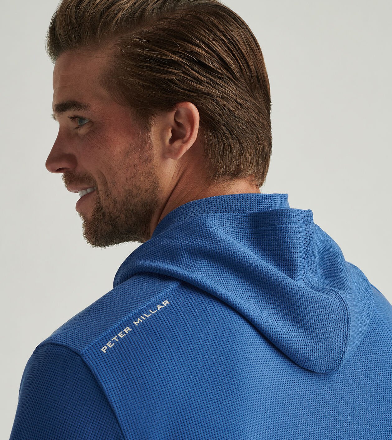 Grid Performance Half-Zip Hoodie | Men's Hoodies | Peter Millar