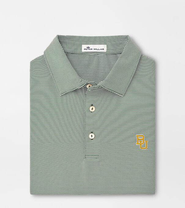 Baylor Jubilee Stripe Performance Polo