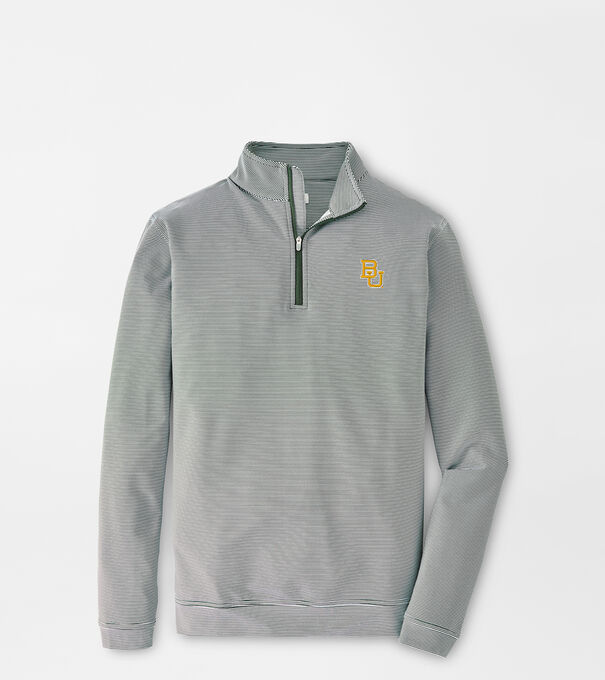 Baylor Perth Sugar Stripe Performance Quarter-Zip