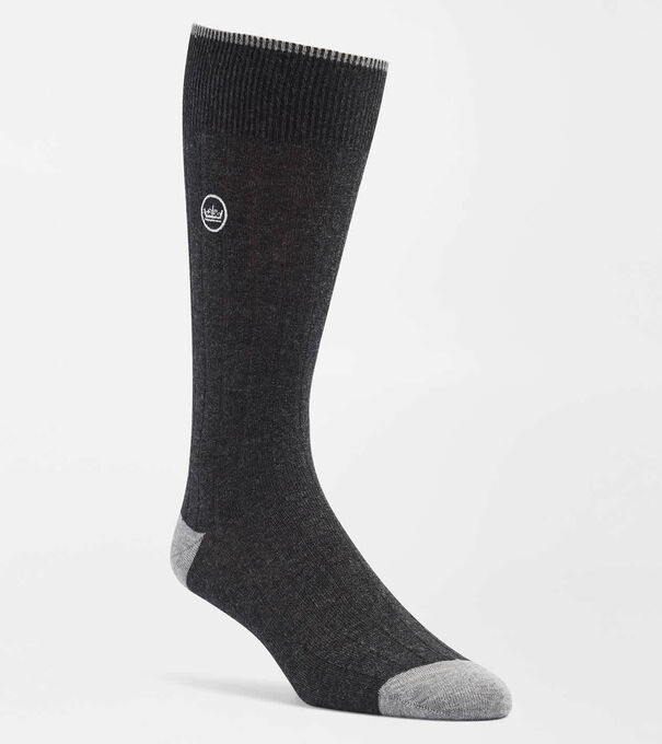 Solid Rib Crew Sock