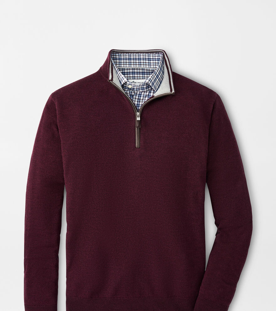 Crown Soft Nappa Trim Quarter-Zip image number 1