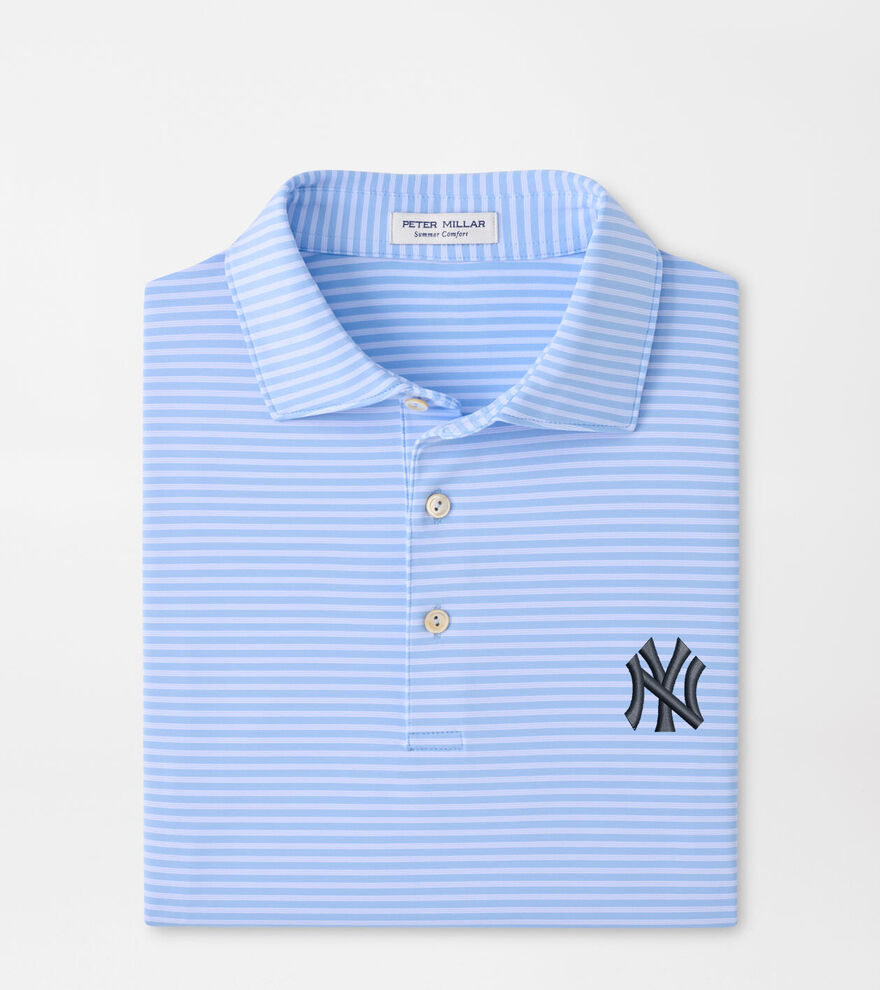 New York Yankees Tiebreaker Performance Jersey Stripe Polo image number 1