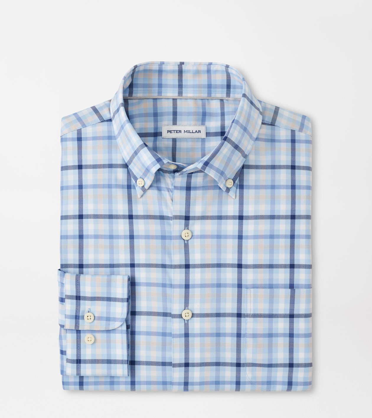 【SCENERITY】Rand check shirt Light Blue Check Monaco Dress Shirt - Mizzen+Main