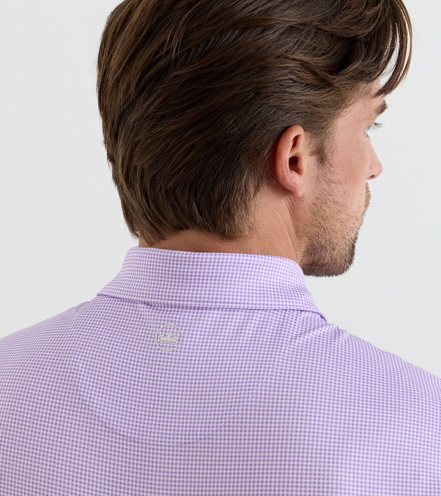 Gingham Performance Jersey Polo image number 4