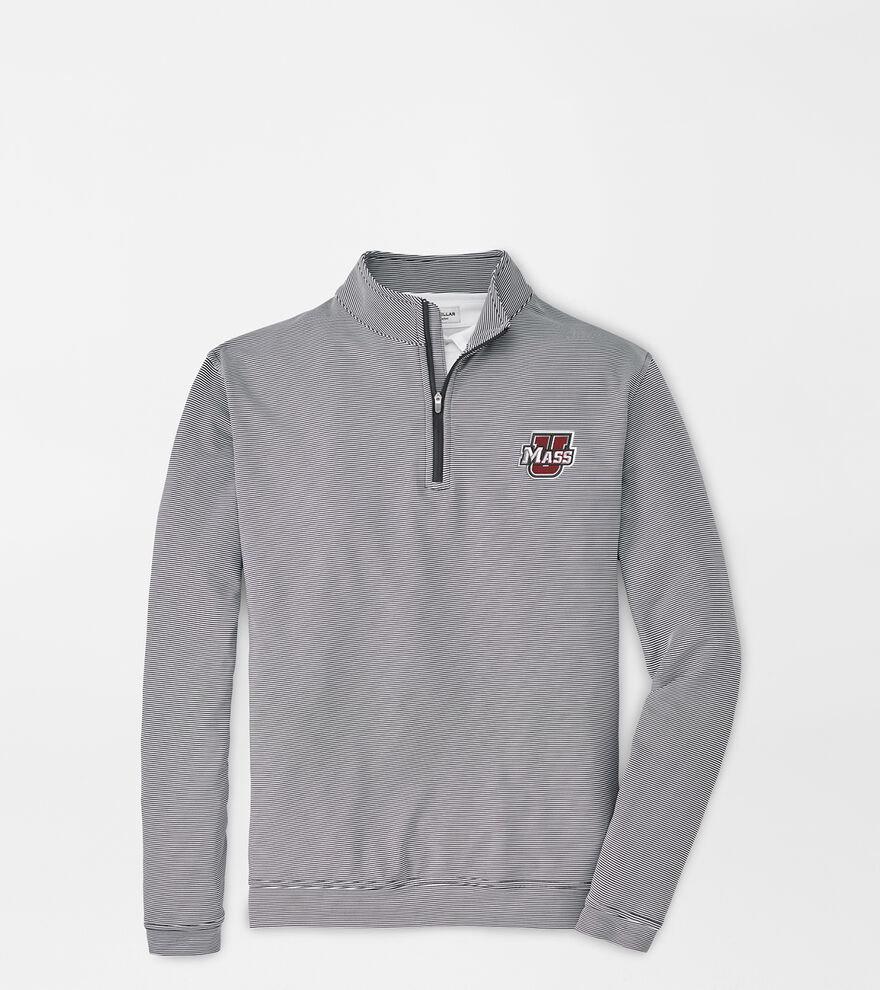 UMass Mini-Stripe Stretch Loop Terry Quarter-Zip image number 1