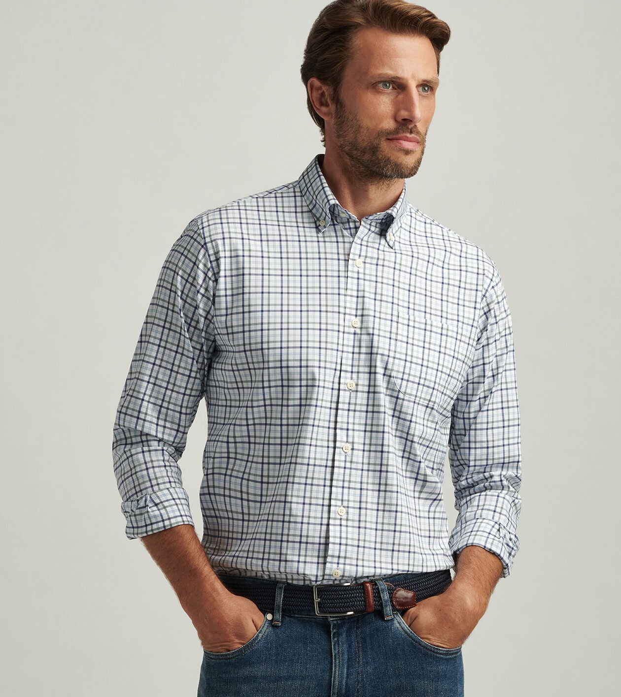 Calgary Crown Lite Cotton-Stretch Sport Shirt | Men's Sport