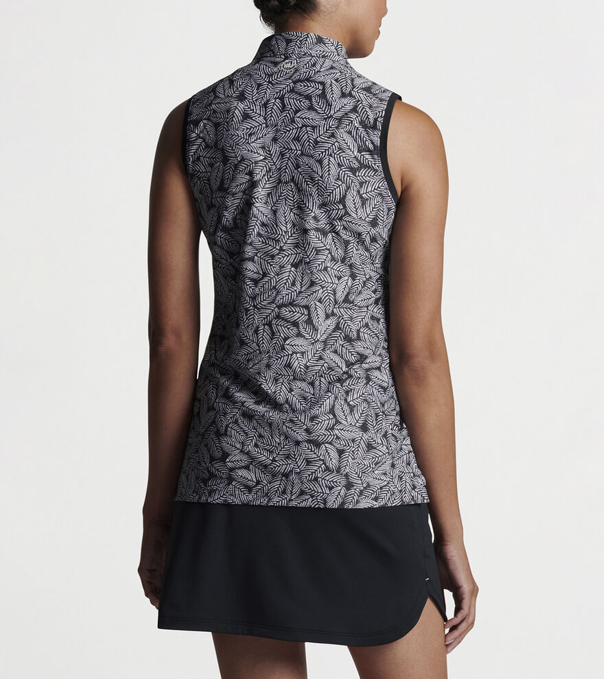 Sleeveless Banded Button Polo image number 3