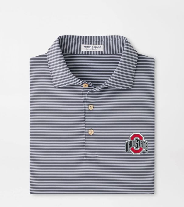 The Ohio State Tiebreaker Performance Jersey Stripe Polo