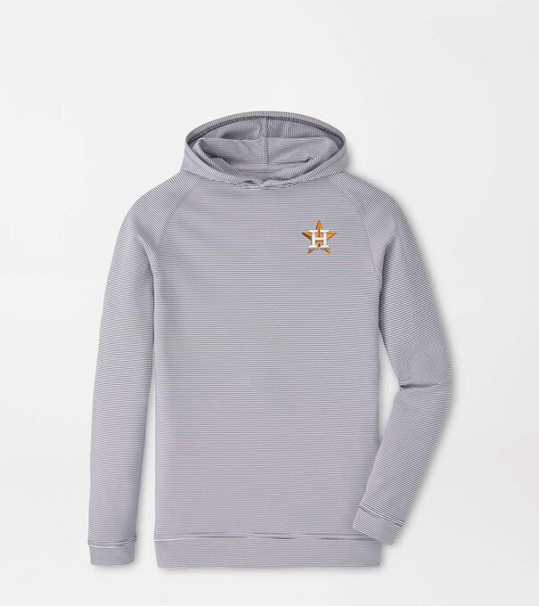 Houston Astros Pine Youth Sugar Stripe Performance Hoodie