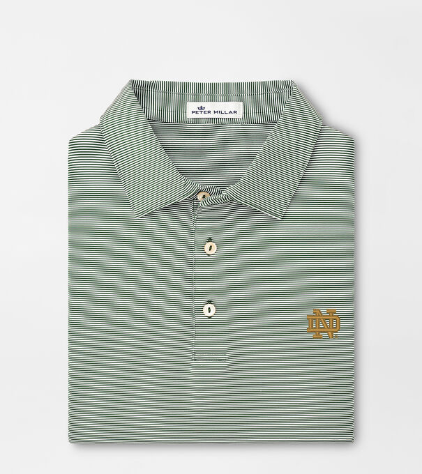 Notre Dame Jubilee Stripe Performance Polo