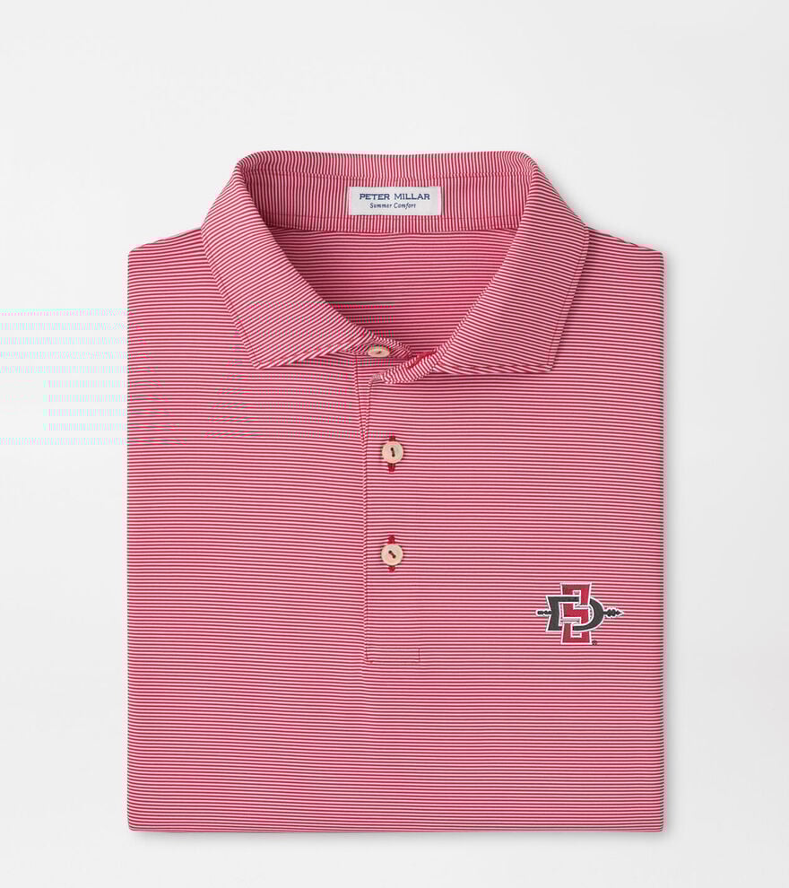 San Diego State Jubilee Stripe Performance Polo image number 1