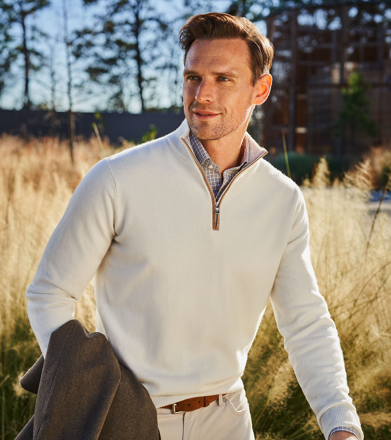 Artisian Crafted Cashmere Flex Quarter Zip Men s Pullovers Hoodies Peter Millar