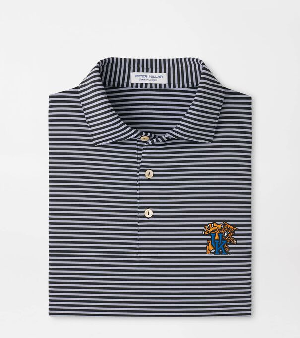 Kentucky Wildcat Tiebreaker Performance Jersey Stripe Polo