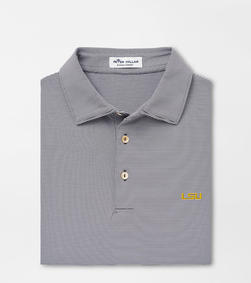 LSU Jubilee Stripe Performance Polo image number 1