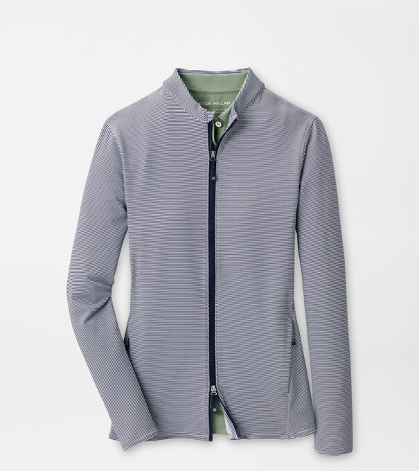 Katy Sugar Stripe Full-Zip Layer